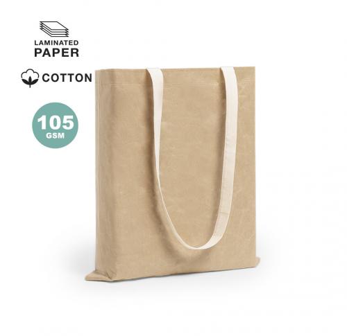 Laminated Paper Shopper Cotton Long Handles 