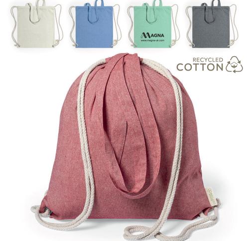 Recycled Cotton Drawstring Backpack Eco