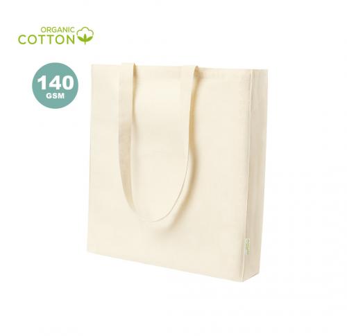 Printed Organic Tote Bags Long Handles Gussetted