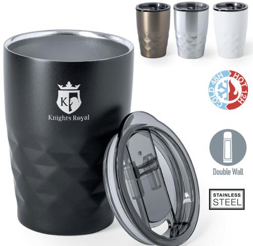 Insulated Thermal Travel Mug Copper Vacuum Cup 350ml