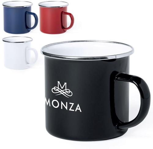 Vintage Enamel Metal Camping Mug 380ml