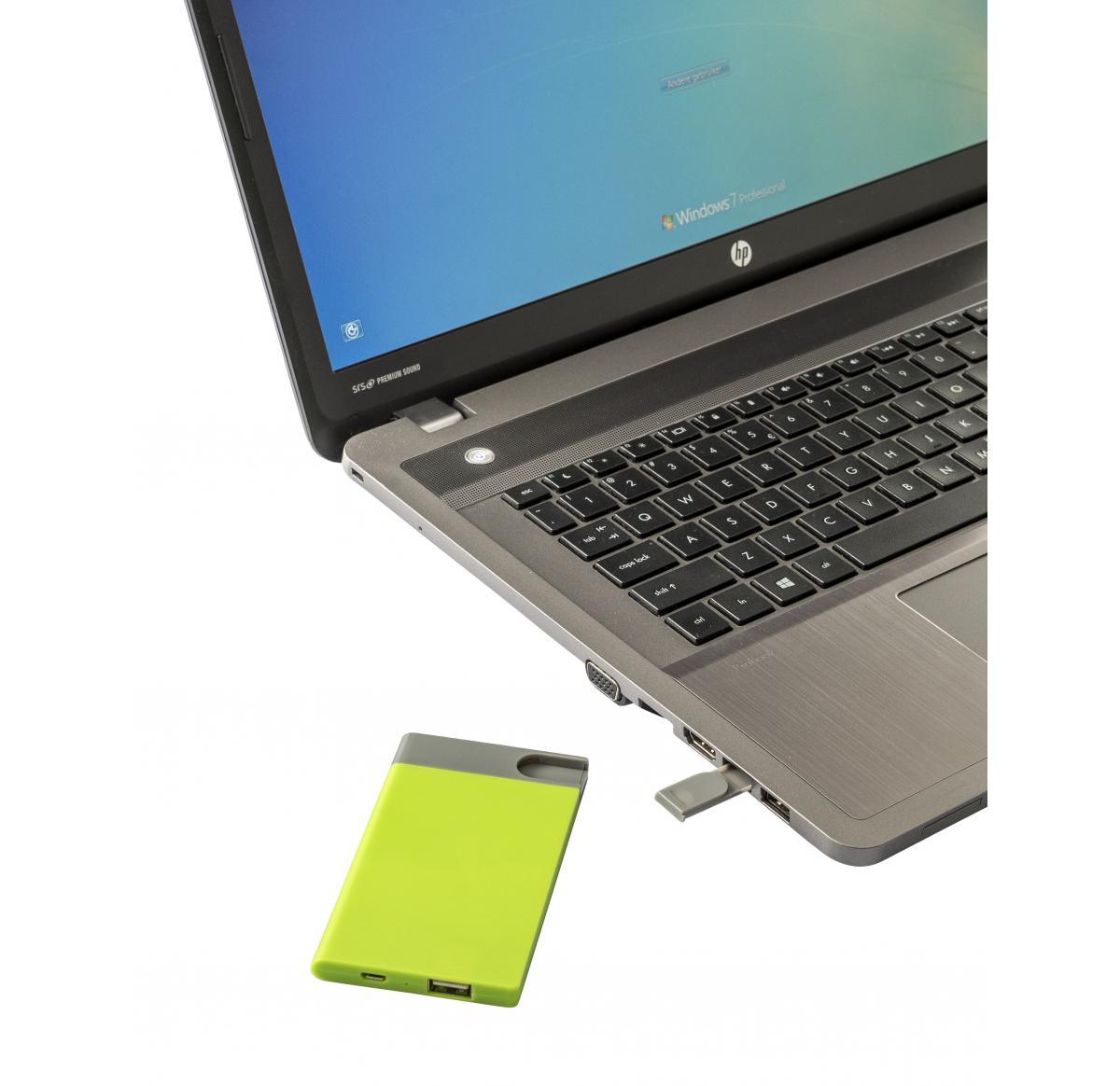 Stylish Flat Power bank & Integrated USB Flashdrive