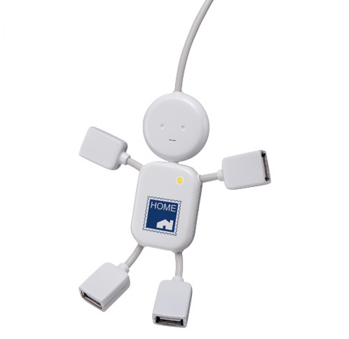 Fun Foldable Man 4 Port USB Hub