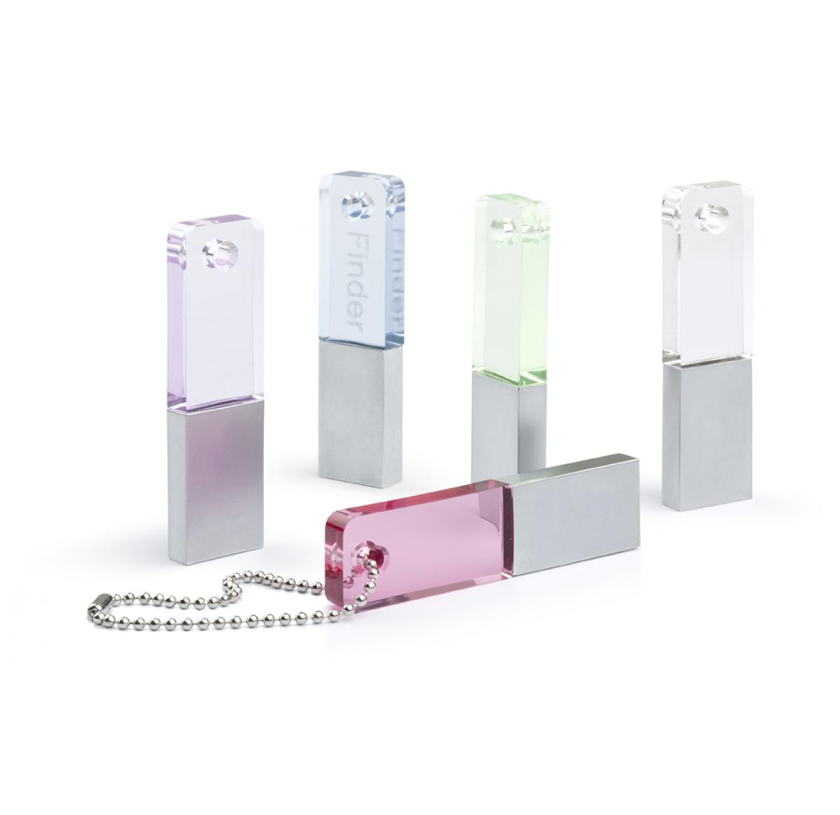 Slim Metal Light Up USB Flash Drive