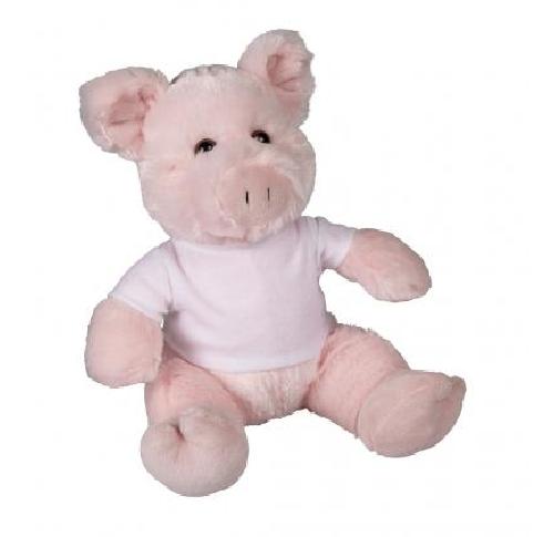 Plush Pig with printed t-shirt