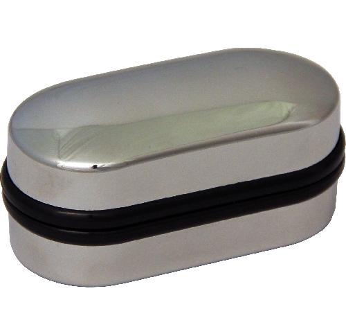Silver Chrome Cufflink Case 