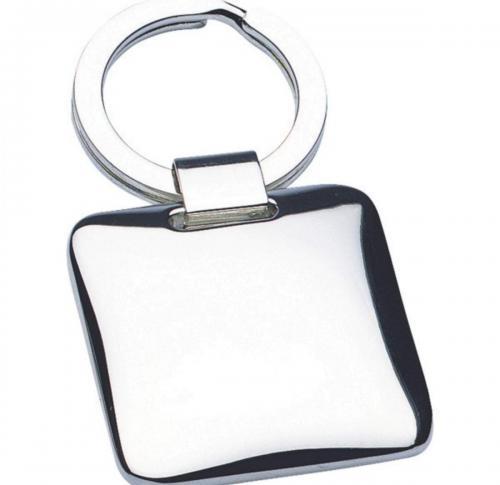 Metal Square Cushion Keyring 