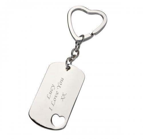 Heart ID Dog Tag Keyring 