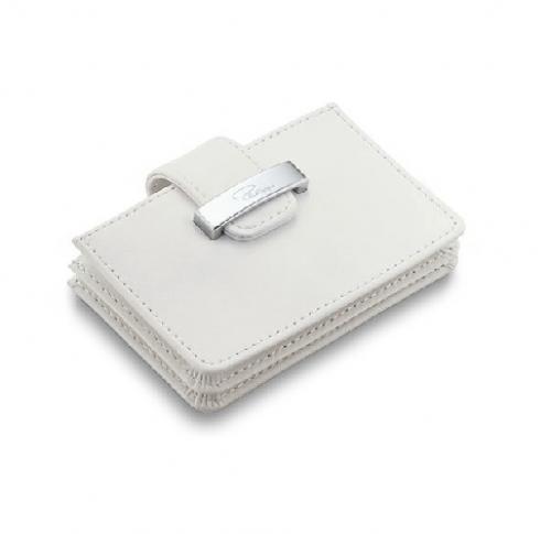 Philippi - Donatella White Leather Cardholder Business Card Case