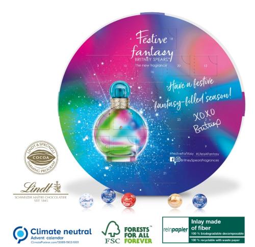 Bespoke Promo Lindt Chocolate Advent Calendar Round