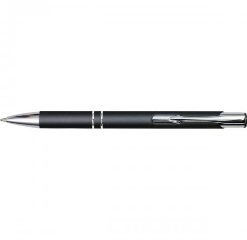 Metal rubberized ballpen
