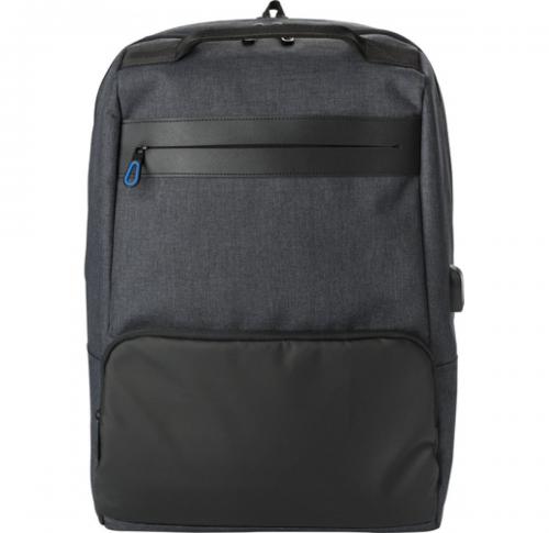 PVC backpack with anti-theft back pocket.