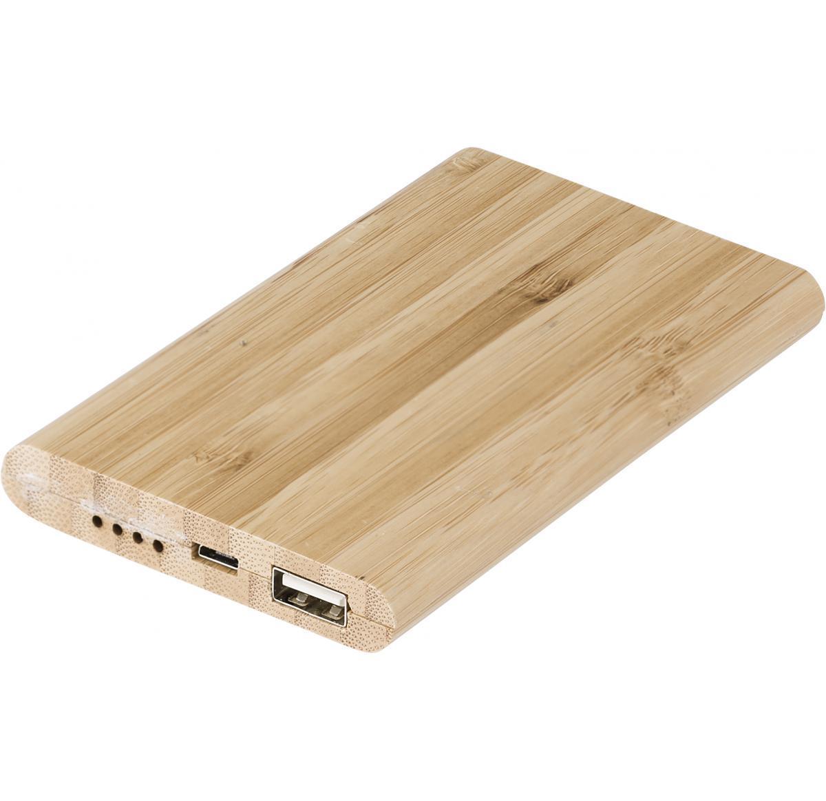 Portable Charger Bamboo Power Bank 4000 mAh
