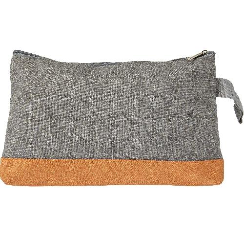 Poly Canvas Toiletbag, With Zipper.                