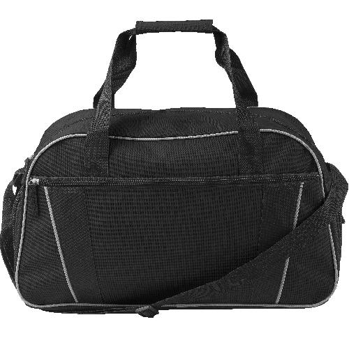 Custom Printed Black Gym / Sports Bags Shoe Compartment             