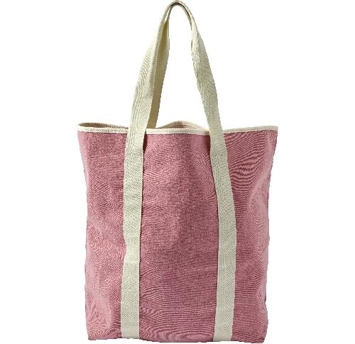 Twill Cotton Two-tone Beach Bag                    