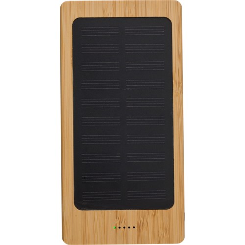 Bamboo solar power bank. (8000 mAh)