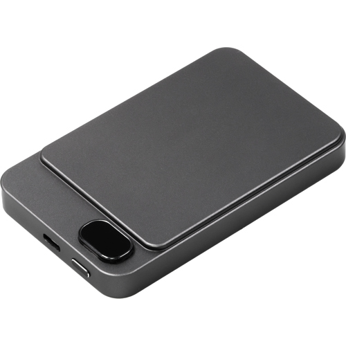 BrandCharger recycled steel wireless power bank. (5000 mAh)