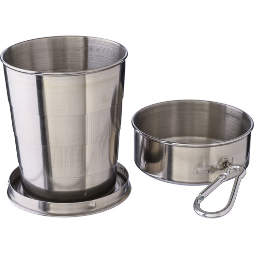 Stainless steel foldable cup (220ml) custom logo