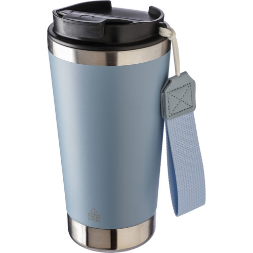 Recycled steel double walled travel mug (500ml)
