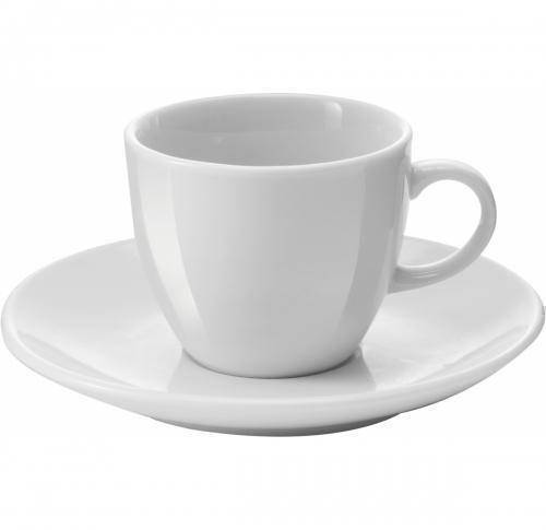 White porcelain cup and saucer