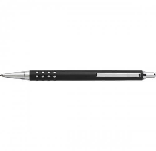 Aluminium ballpen with chrome trims and blue ink