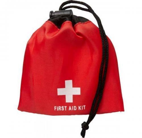 Custom Printed First Aid Kits In A Drawstring Bag. 11pc