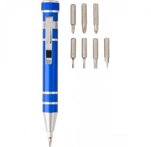 Aluminium telescopic torch and screwdriver.
