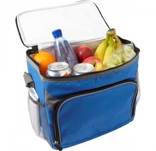 Cooler bag made from 600D polyester.