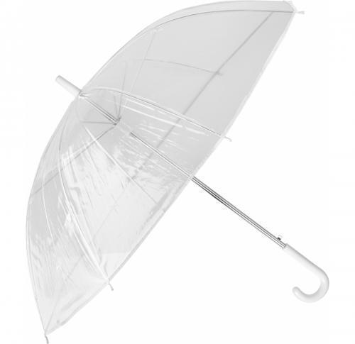 Custom Printed Automatic Transparent Umbrellas Crook Handles