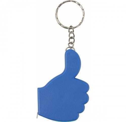 Branded Thumbs Up Key Holder With One Metre Tape Measure