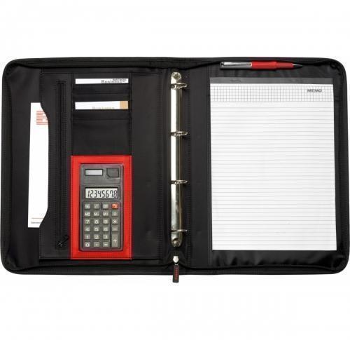 Custom Printed A4 Zipped Nylon Portfolio Ring Binders