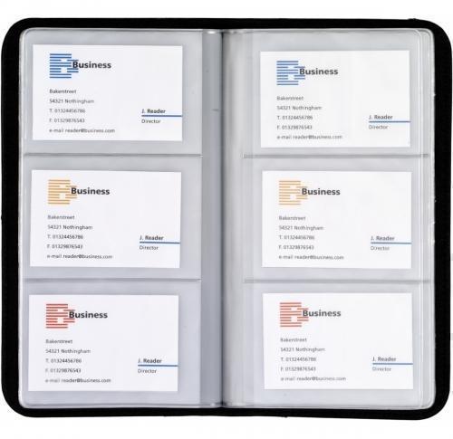 Custom Deluxe Bonded Leather Business Card Holder Holds 72 Cards