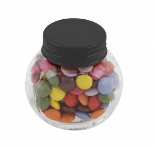 Custom Printed Small Glass Jars With 30gr Of Chocs