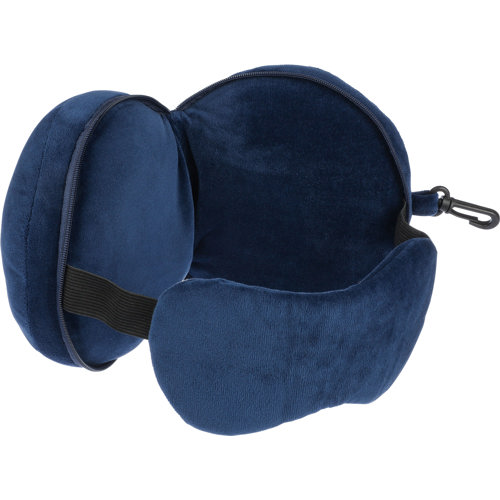 Custom Printed Travel pillow and eye mask set