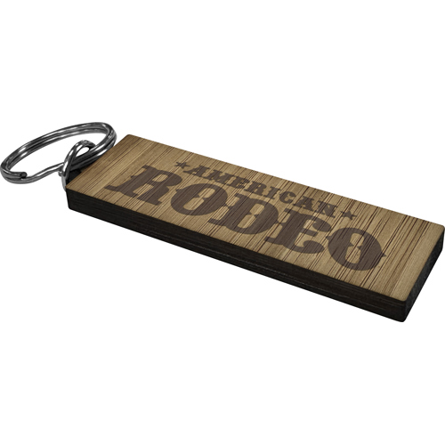 Bamboo keyring (Rectangle - Long)  Custom Logo