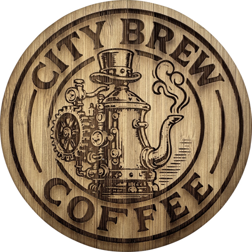 Bamboo coaster (Round) - Custom Logo