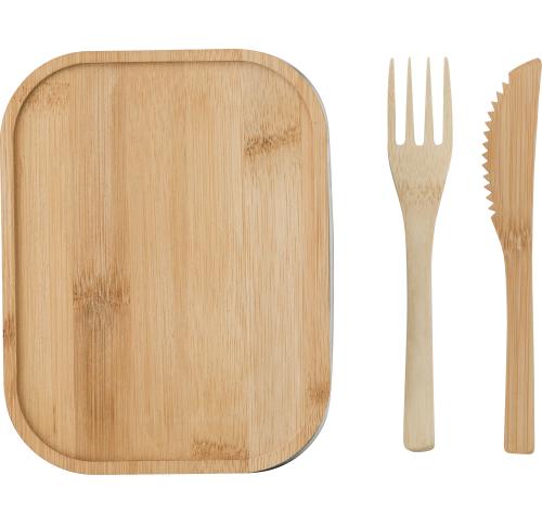 Bamboo lid stainless steel lunch box