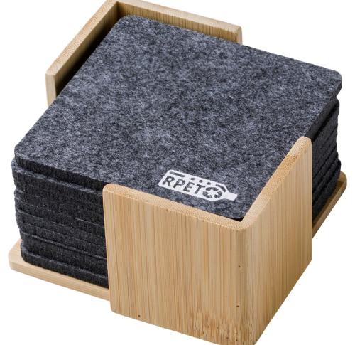 Eco Friendly Recycled RPET coaster sets
