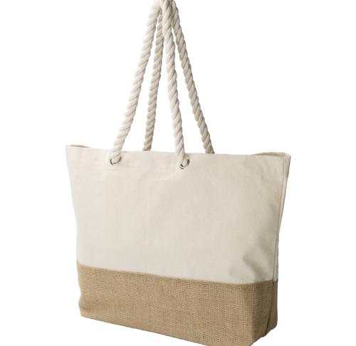 Custom Printed Cotton shopping bag Jute Base