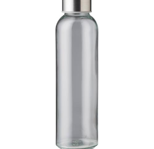 Printed Glass drinking bottles (500ml) Stainless Steel Lid