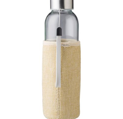 Custom Glass Water Bottles  (500ml) Carry Loop