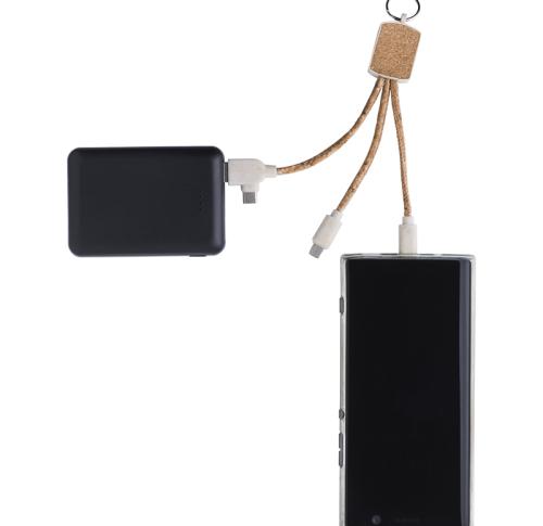 Branded Stainless Steel Keychains with Charging Cables 