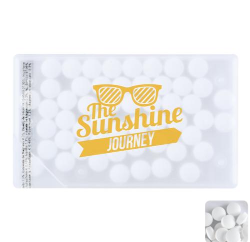 Printed Credit Mint cards with sugar free mints