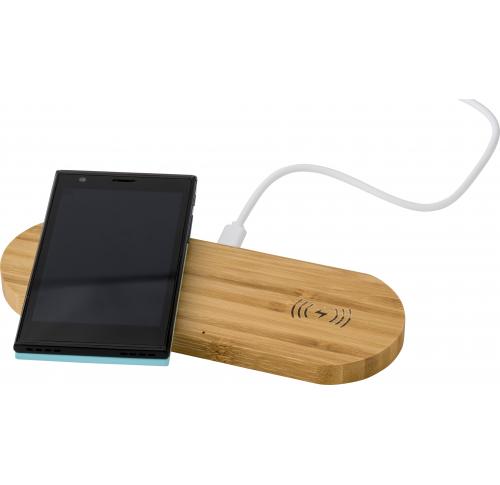 Branded Bamboo Wireless Phone Charger Power Bank
