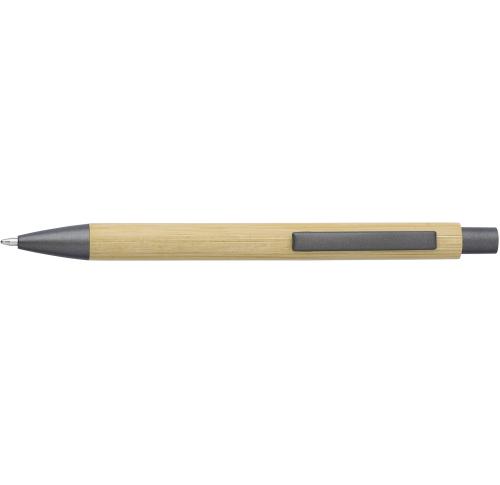 Promotional Bamboo And Plastic Ballpen Black Ink
