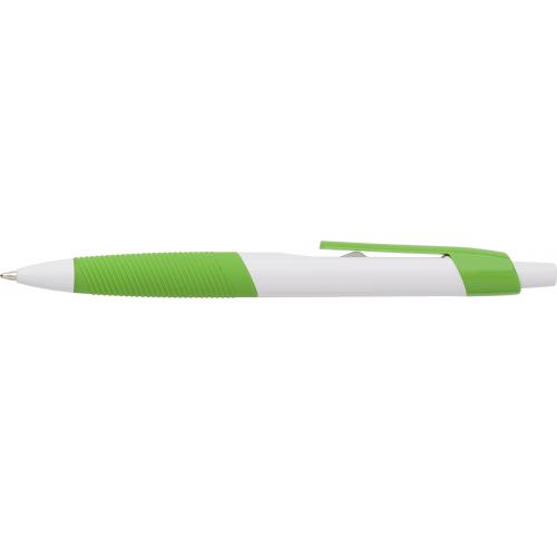 Plastic ballpen with rubber grip