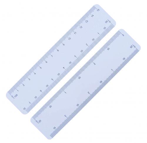 Ultra thin scale ruler, ideal for mailing, 150mm
