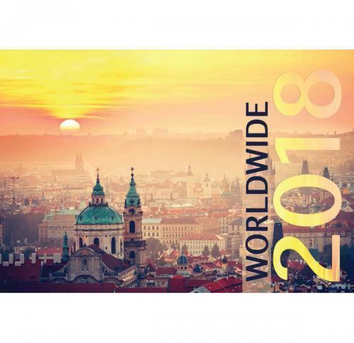 Worldwide Wall Calendar 2025 Printed Business Logo