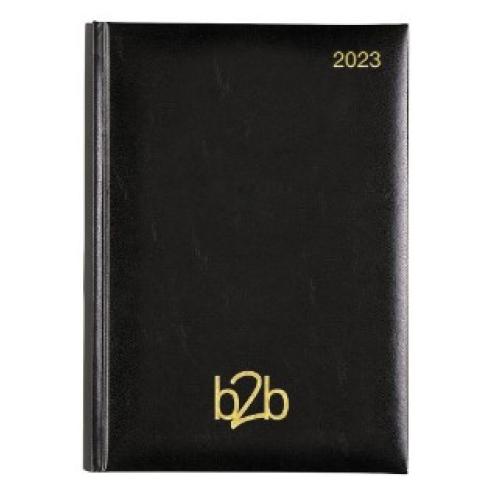 Foil Blocked A5 Desk Diaries Week To View Padded Cover 2025